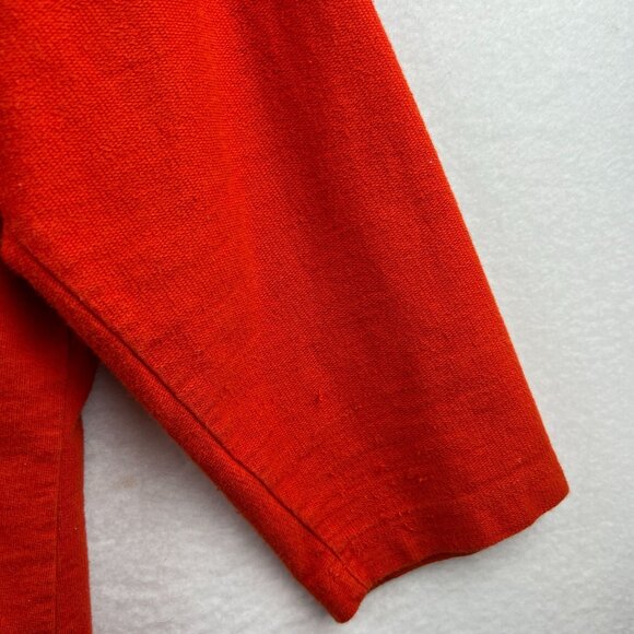 Onque Casuals Womens Orange Button Up Sweater Size XL Long Sleeve Beaded Pockets - Picture 9 of 15